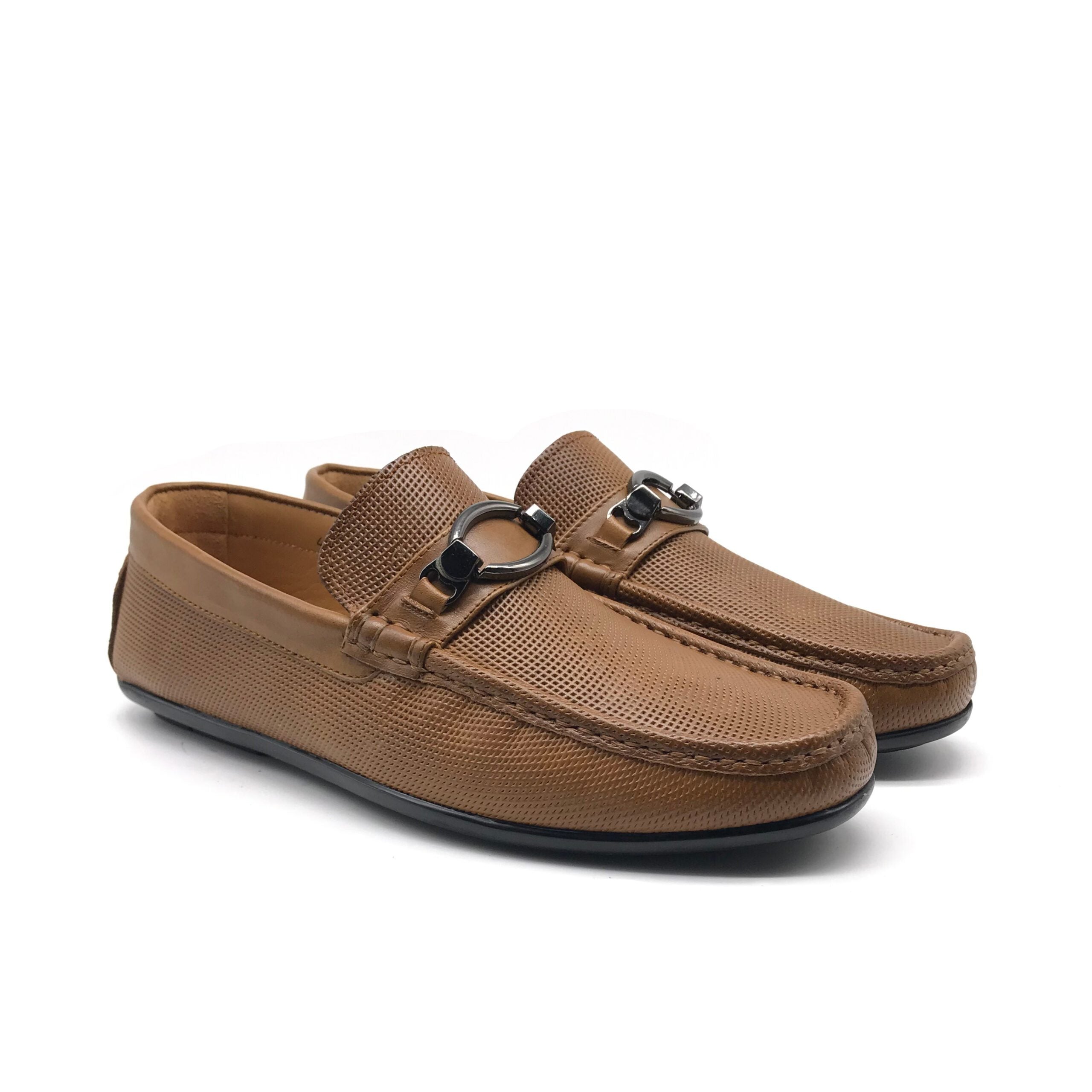 MO1046 Mocassin en Cuir Sablé - Shopilo Shoes