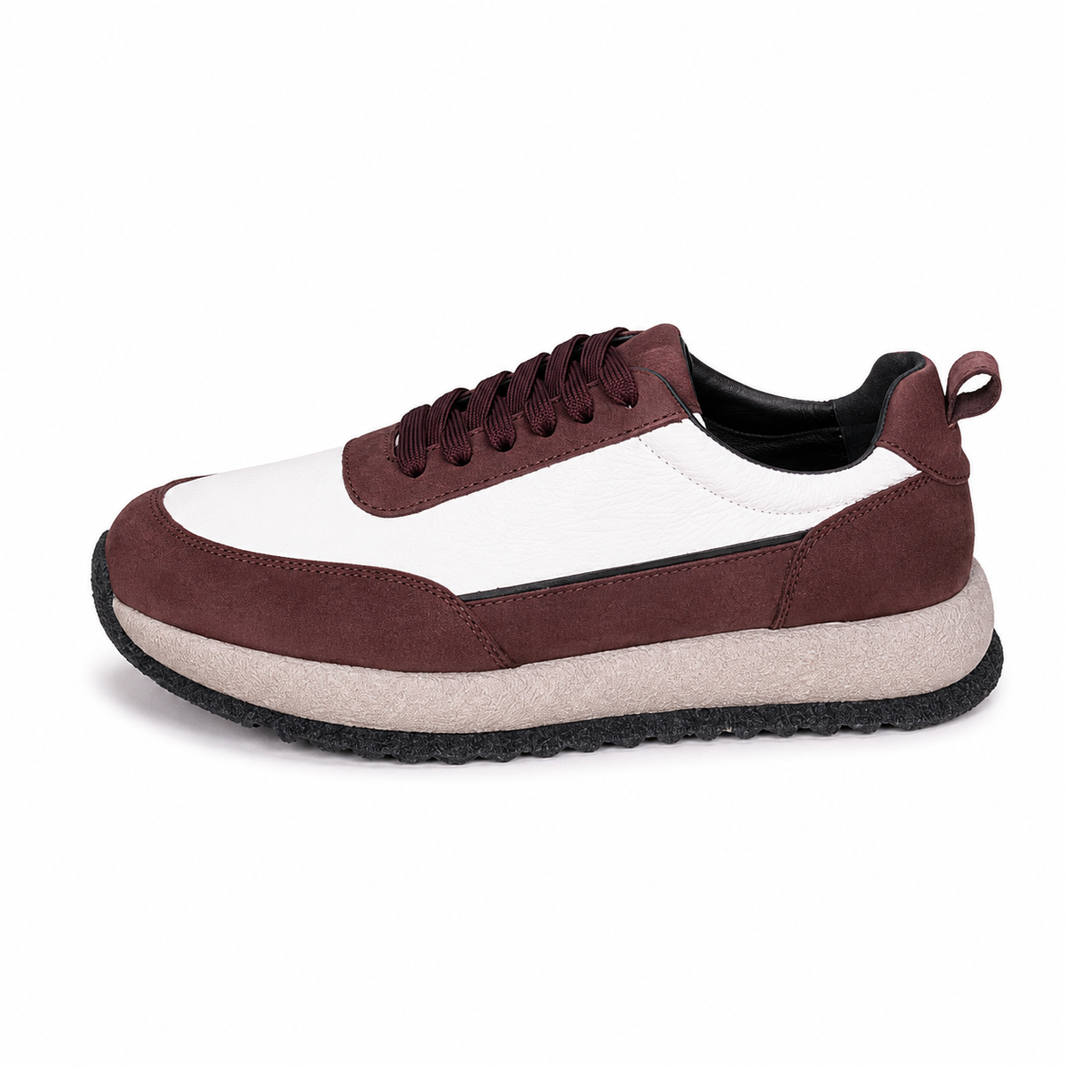 basket en cuir 0061 Marron