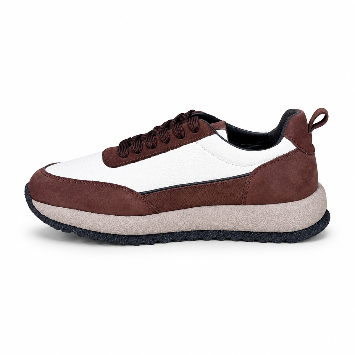 basket en cuir 0061 Marron