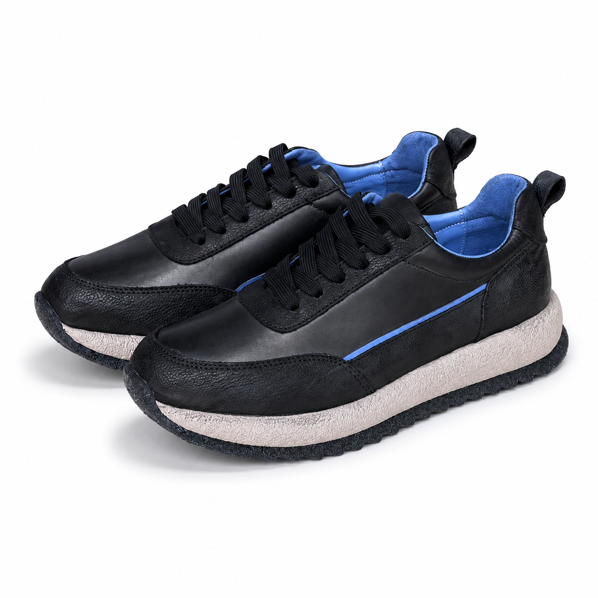 basket en cuir 0061 Noir