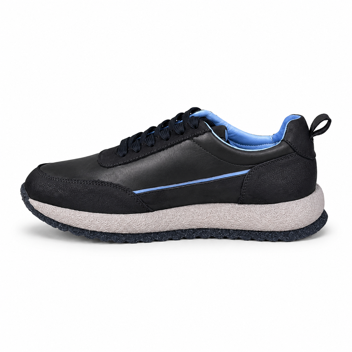 basket en cuir 0061 Noir