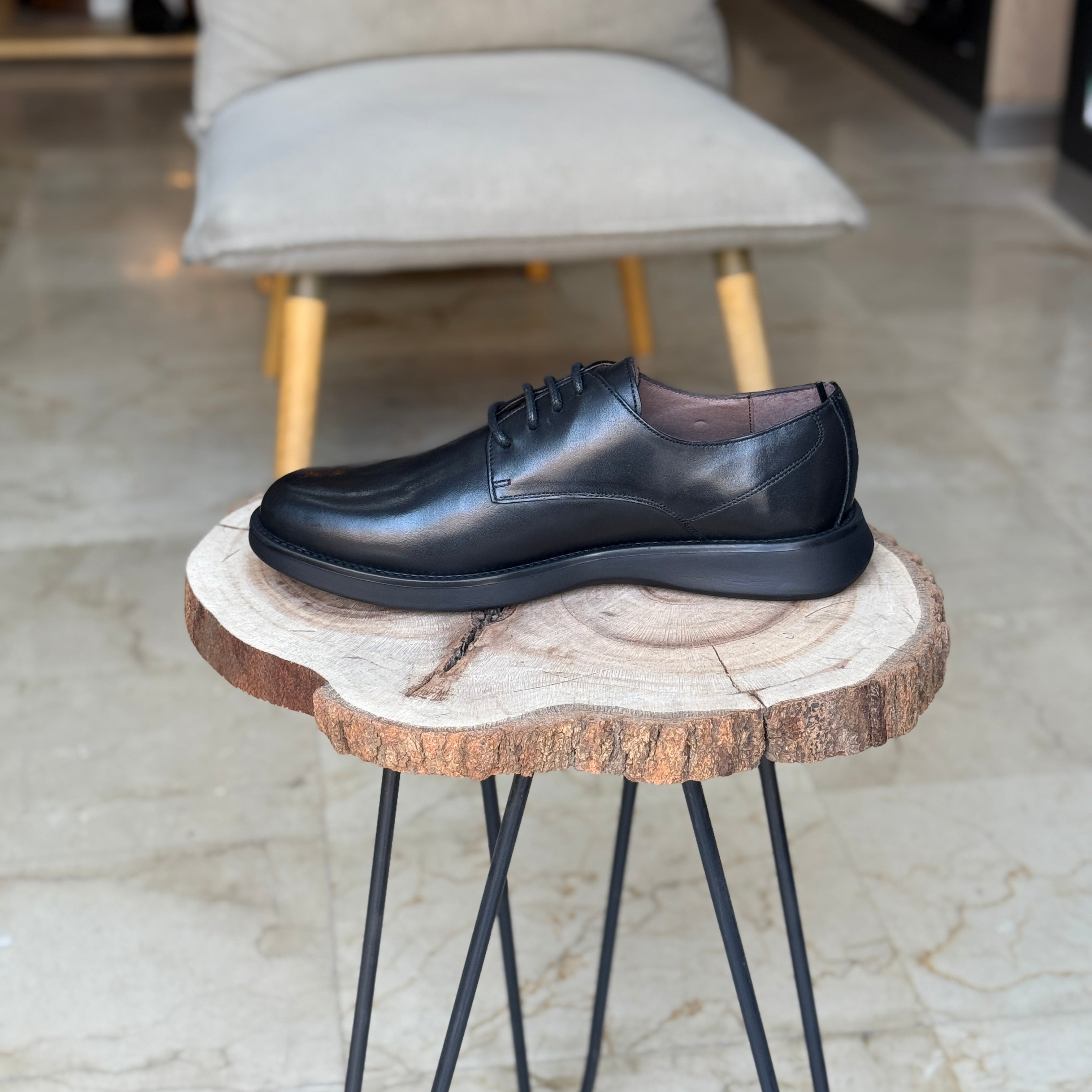 CHAUSSURES EN CUIR VÈRITABLES ELLEGANO 342 NOIR