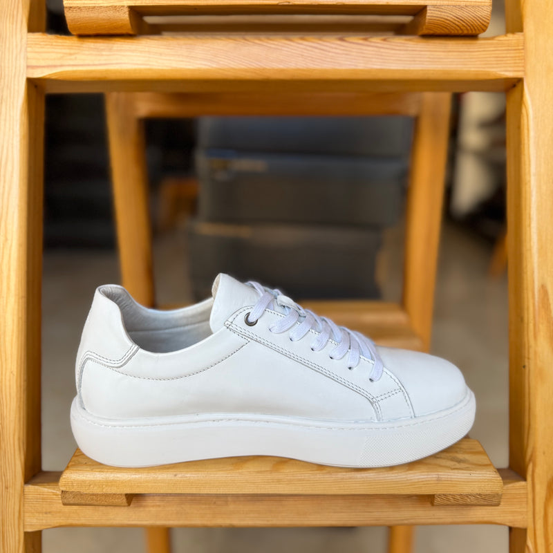 Basket En Cuir Moudel RM528 Blanc