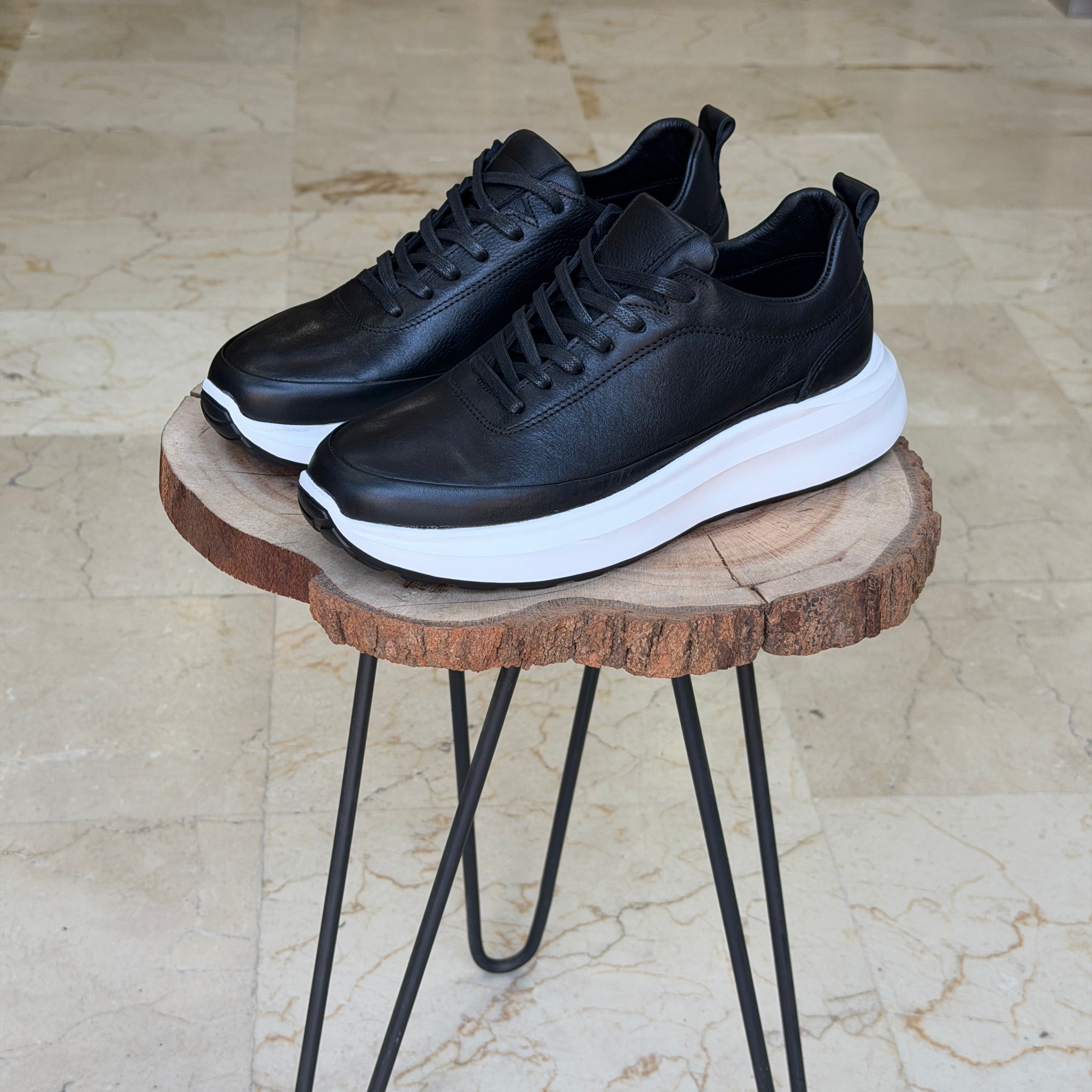 Basket en cuir - 934 Noir