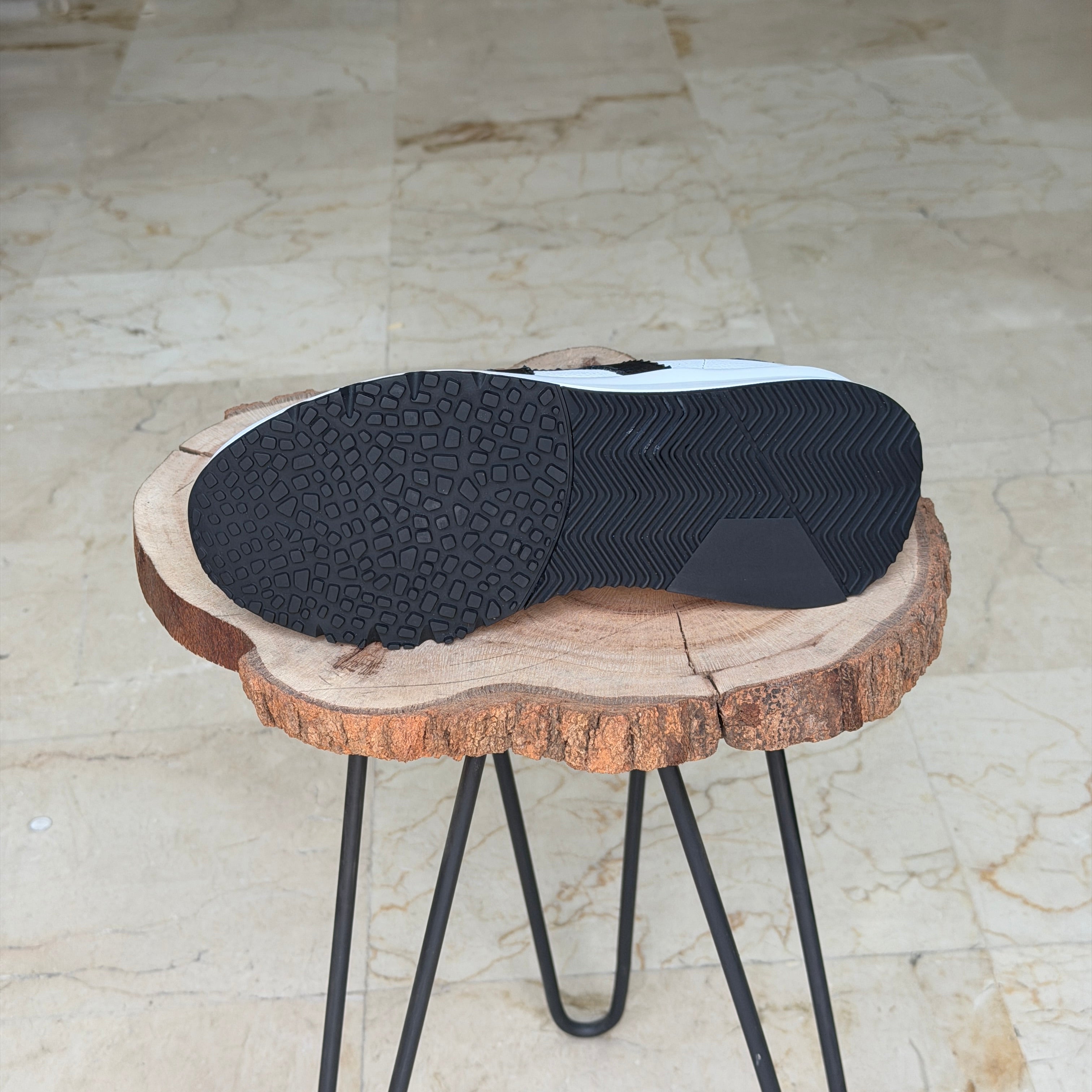 basket en cuir - 926 BLANC GARNAJ NOIR