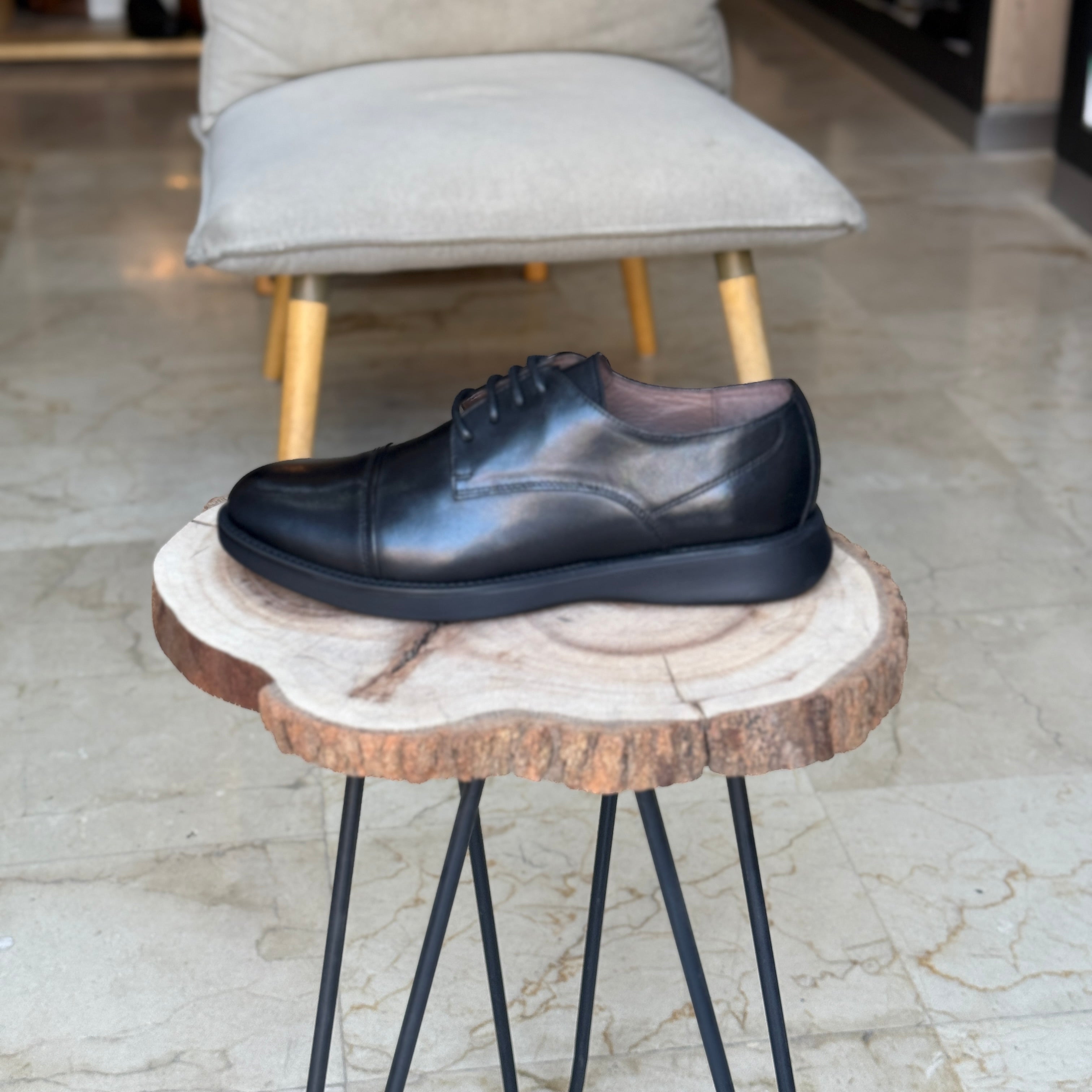 CHAUSSURES EN CUIR VÈRITABLES ELLEGANO 341 NOIR