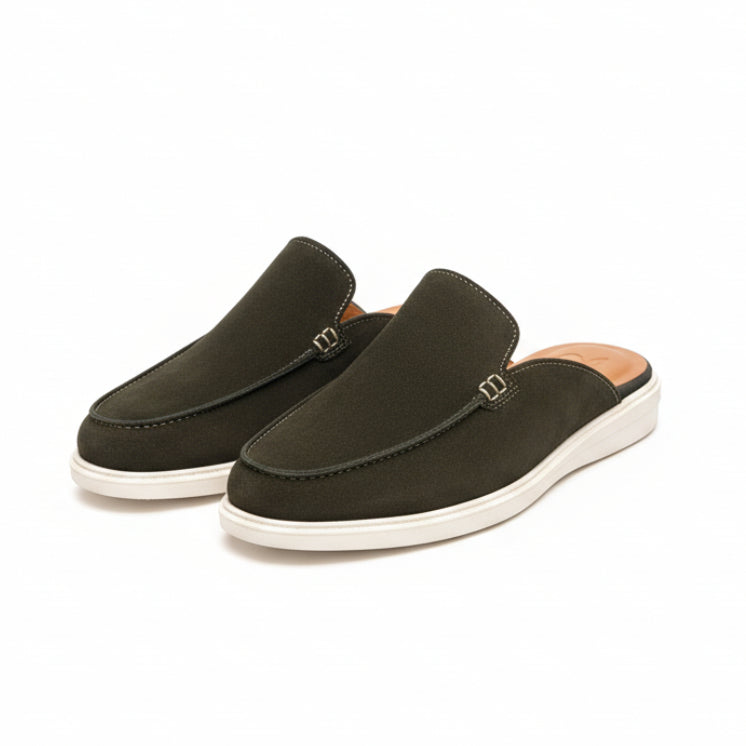 SP Mules - Daim Vert militaire - Shopilo Shoes