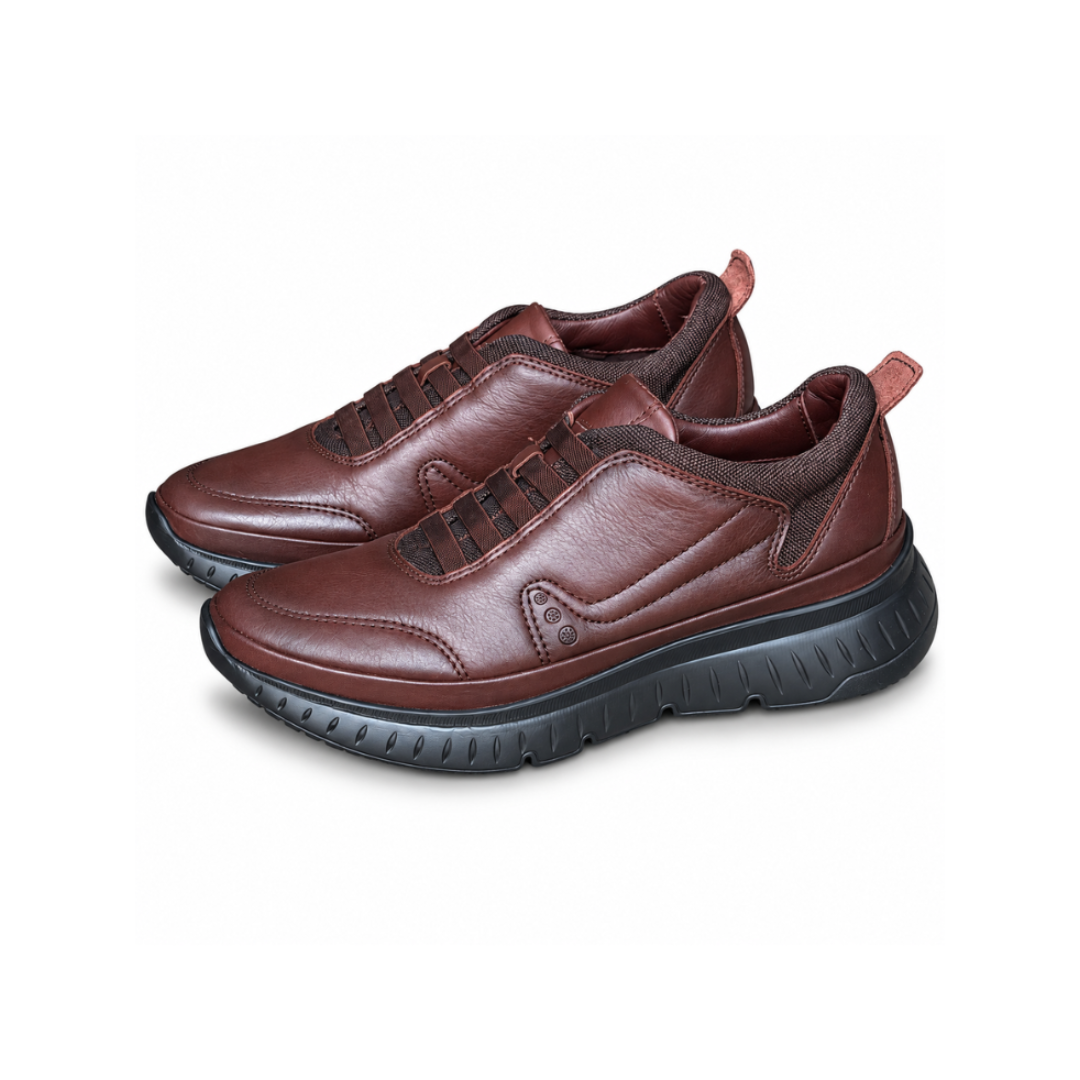 CHAUSSURE MEDICAL EN CUIR  739 MARRON - Shopilo Shoes
