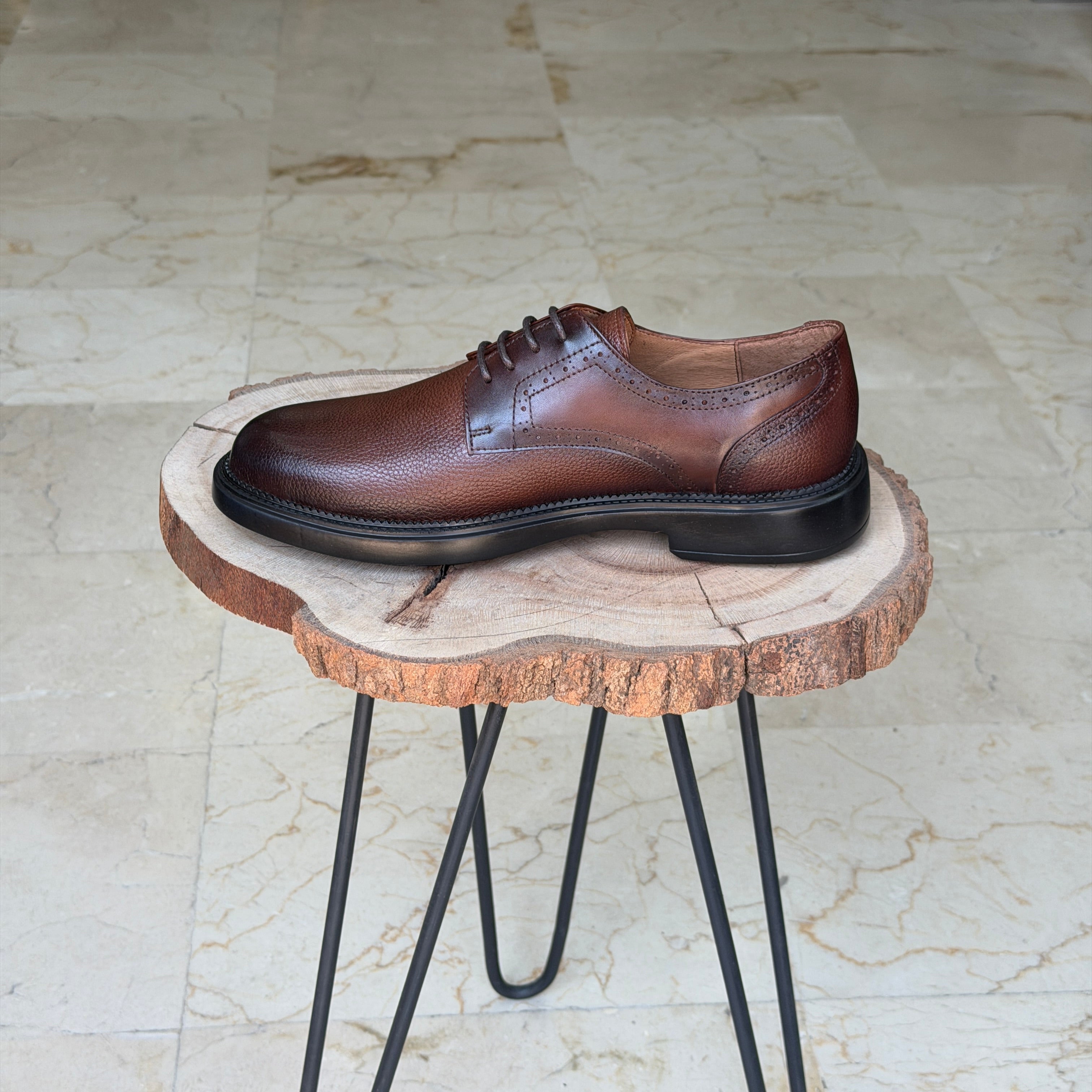 CHAUSSURES EN CUIR VÈRITABLES ELLEGANO 467 TABA