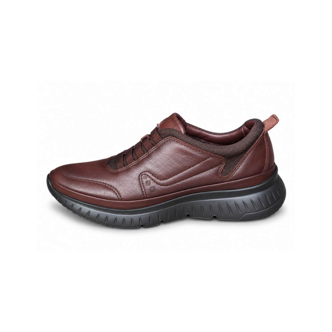 CHAUSSURE MEDICAL EN CUIR  739 MARRON - Shopilo Shoes