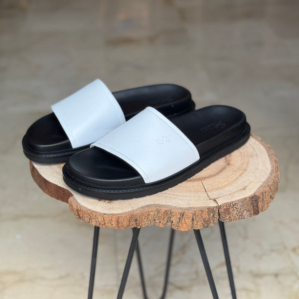 SANDALE EN CUIR CASTELO 218 BLANC