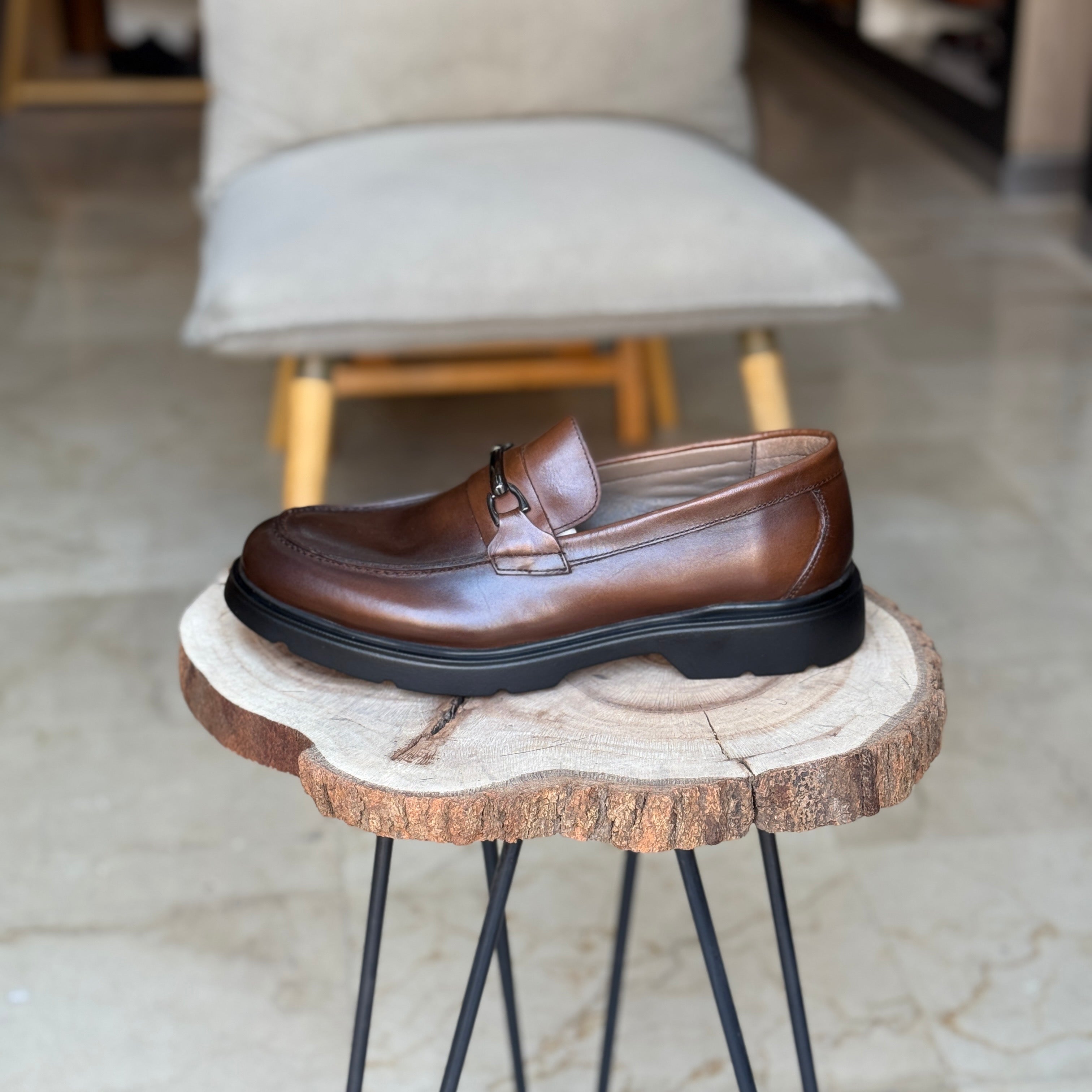 CHAUSSURES EN CUIR VÈRITABLES 108 MARRON