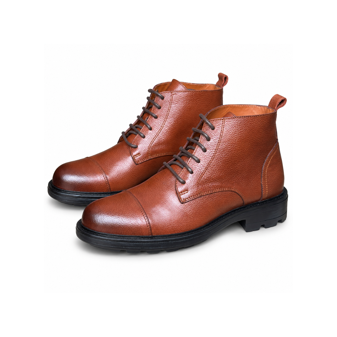 Bottine En Cuir ÀDRIANO 852 TABAC