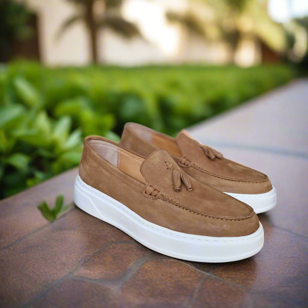 Mocassin En Cuir Adilux 1130 Taba
