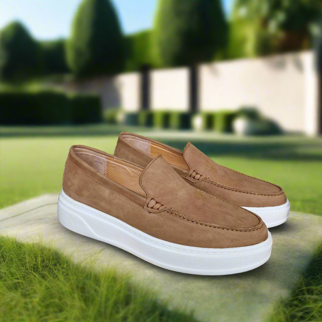 Mocassin En Cuir Adilux 1129 Taba