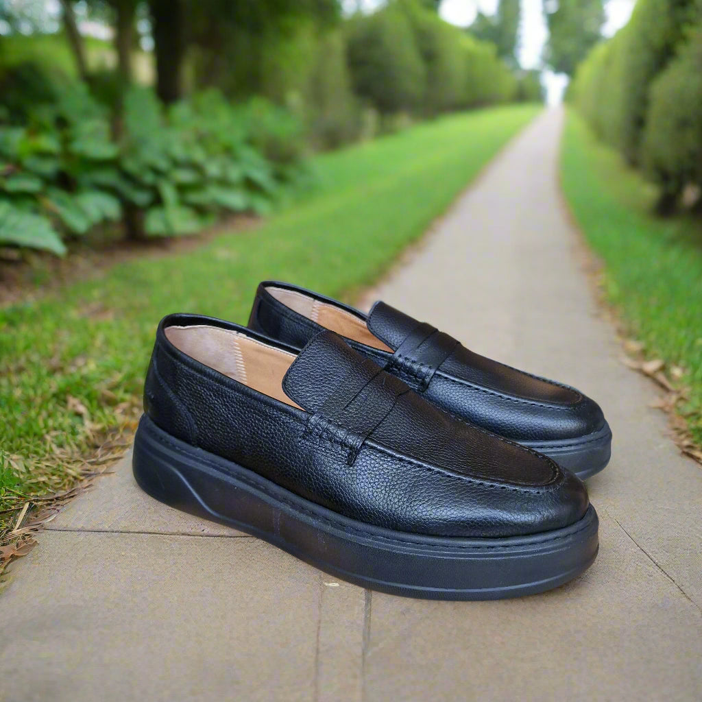 Mocassin En Cuir Adilux 1140 Noir