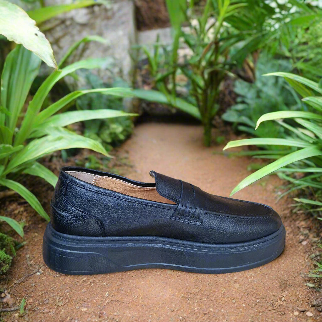 Mocassin En Cuir Adilux 1140 Noir