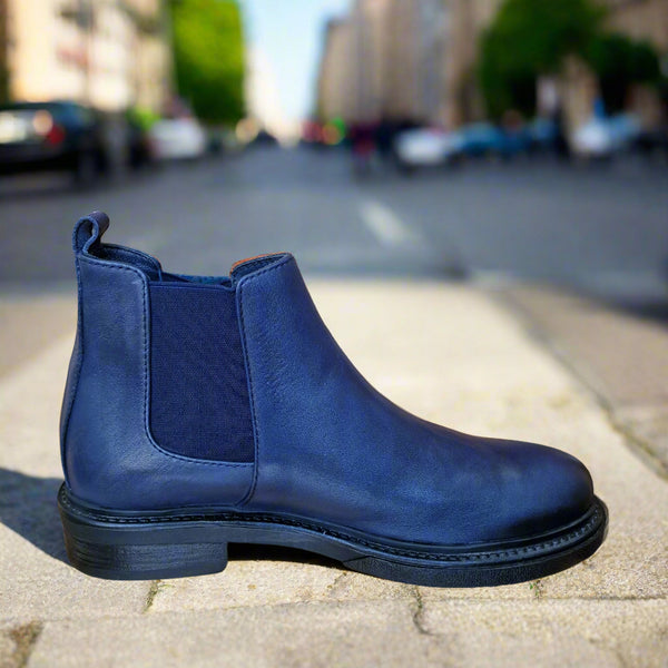 Bottine En Cuir Chelsea 6040 Bleu