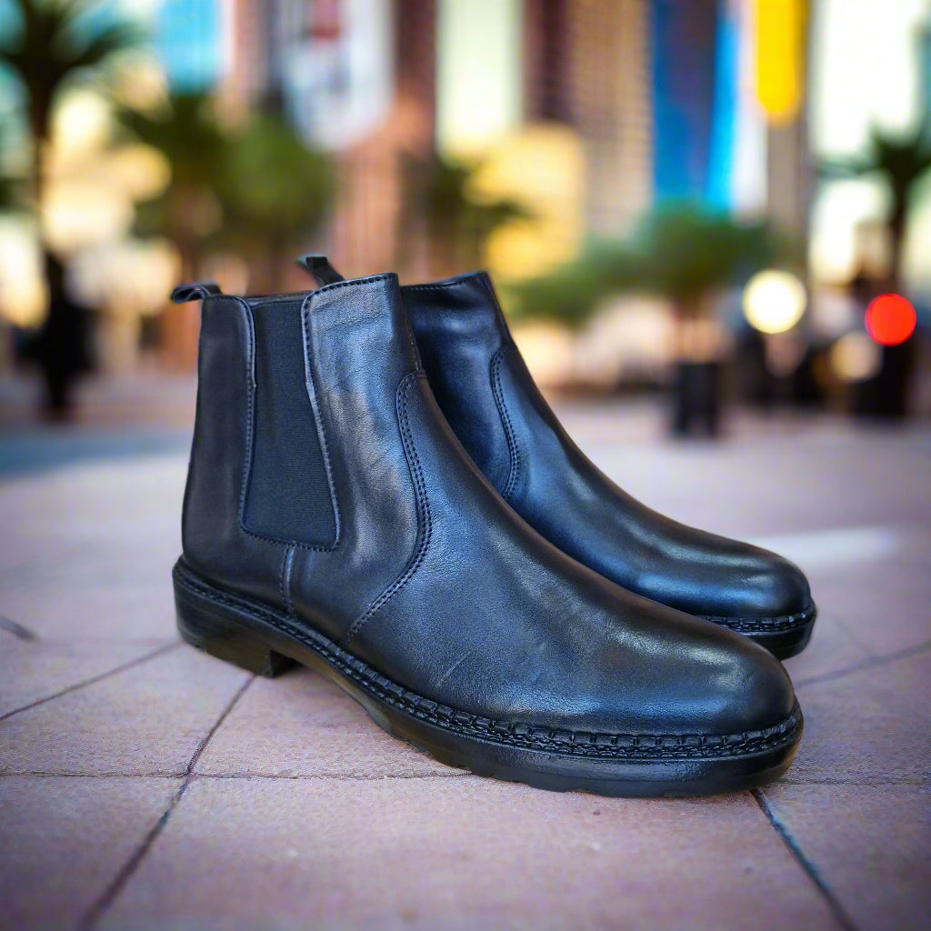 Bottine En Cuir 6007 Noir