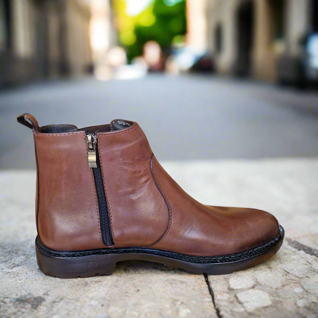 Bottine En Cuir 6007 Taba