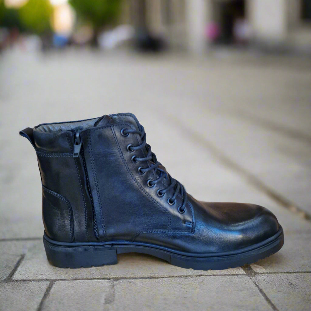 Bottine En Cuir Gustavo 409 Noir