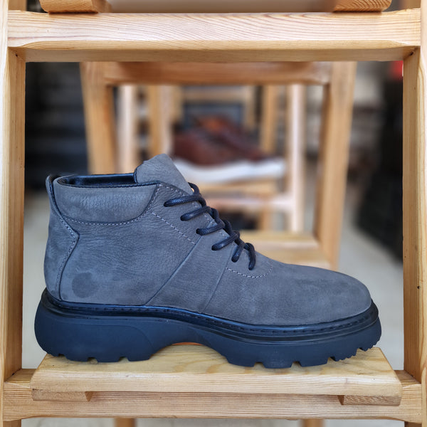 Bottine En Cuir 788 Grus Nubuck