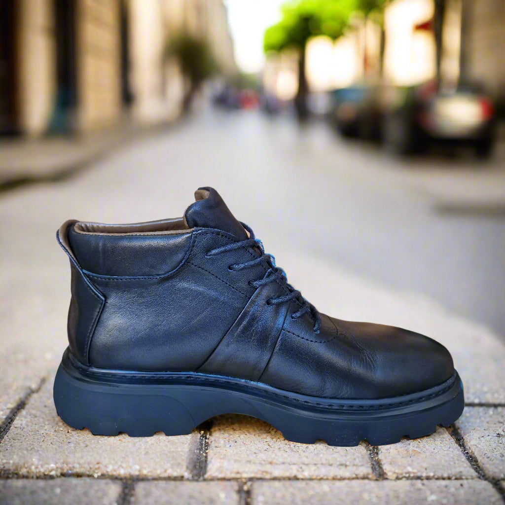Bottine En Cuir 788 Noir