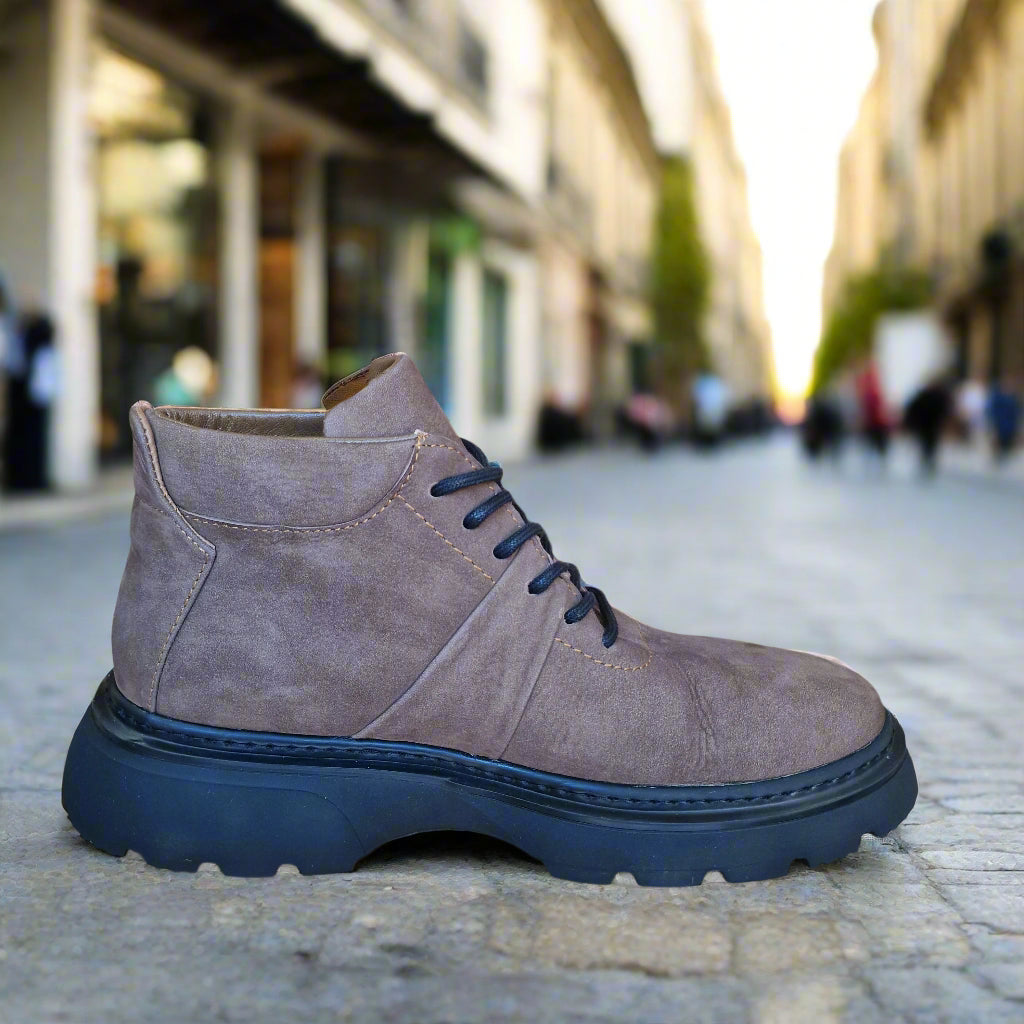 Bottine En Cuir 788 Marron Nubuck