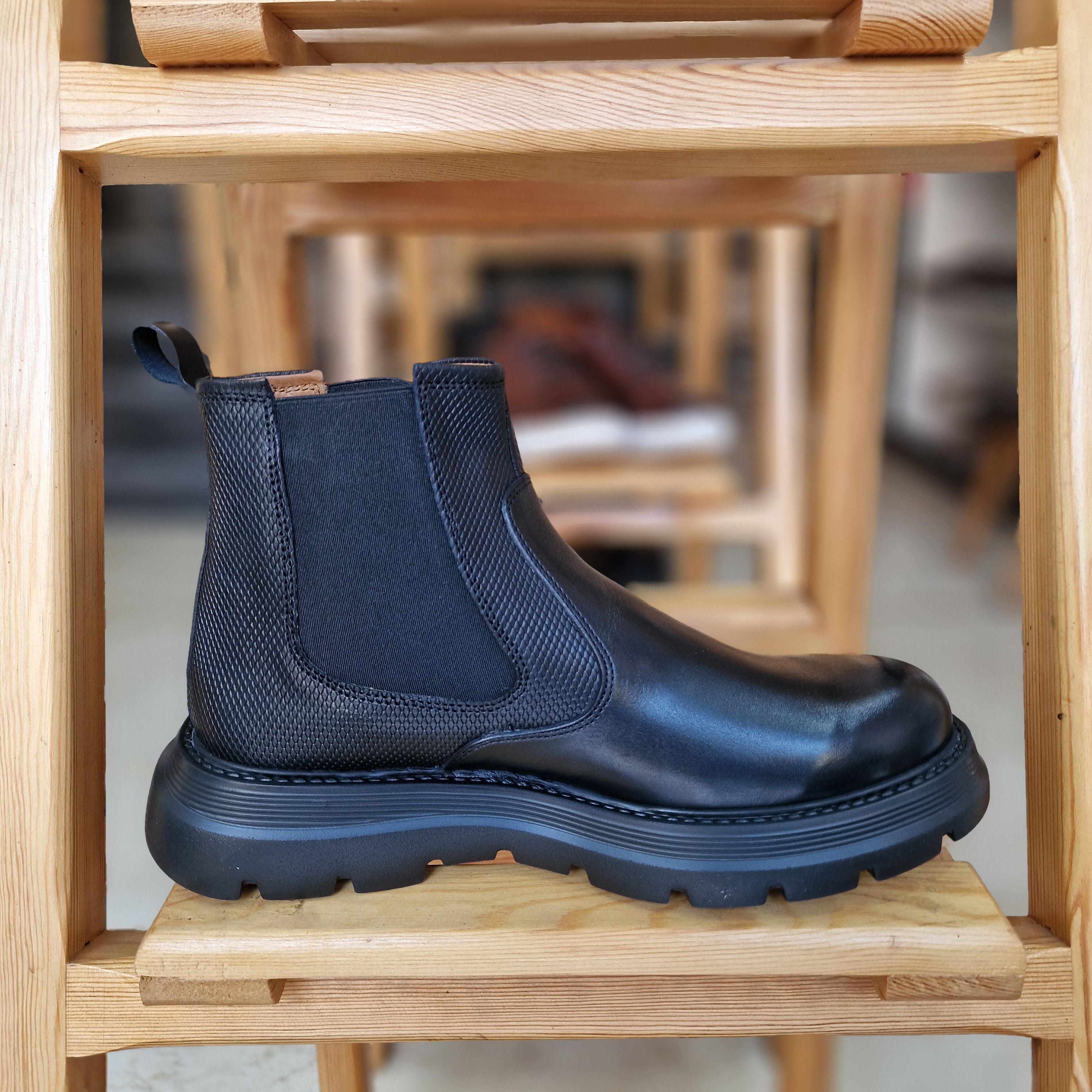 Bottine En Cuir 1978 Noir cfc
