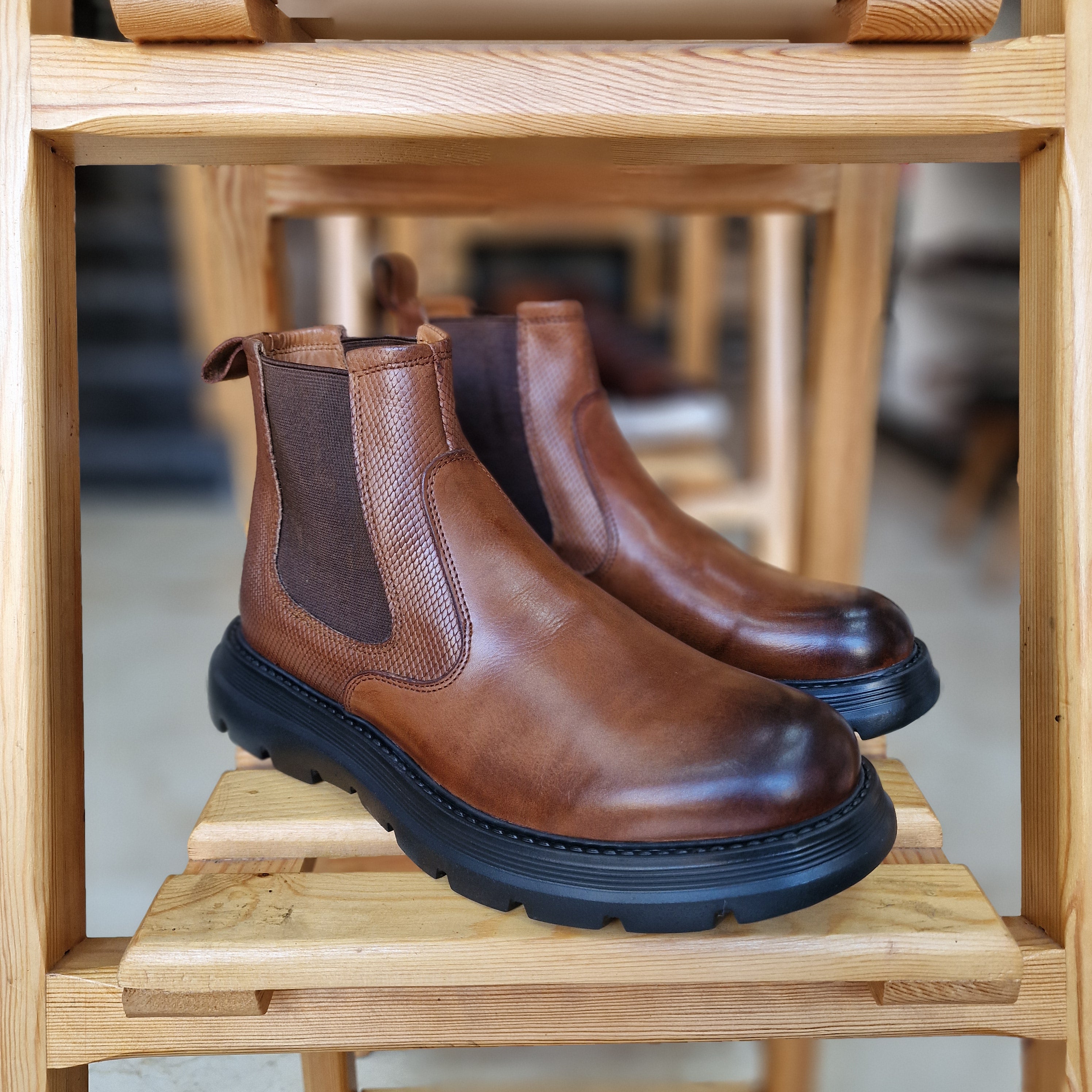 Bottine En Cuir 1978 Taba cfc