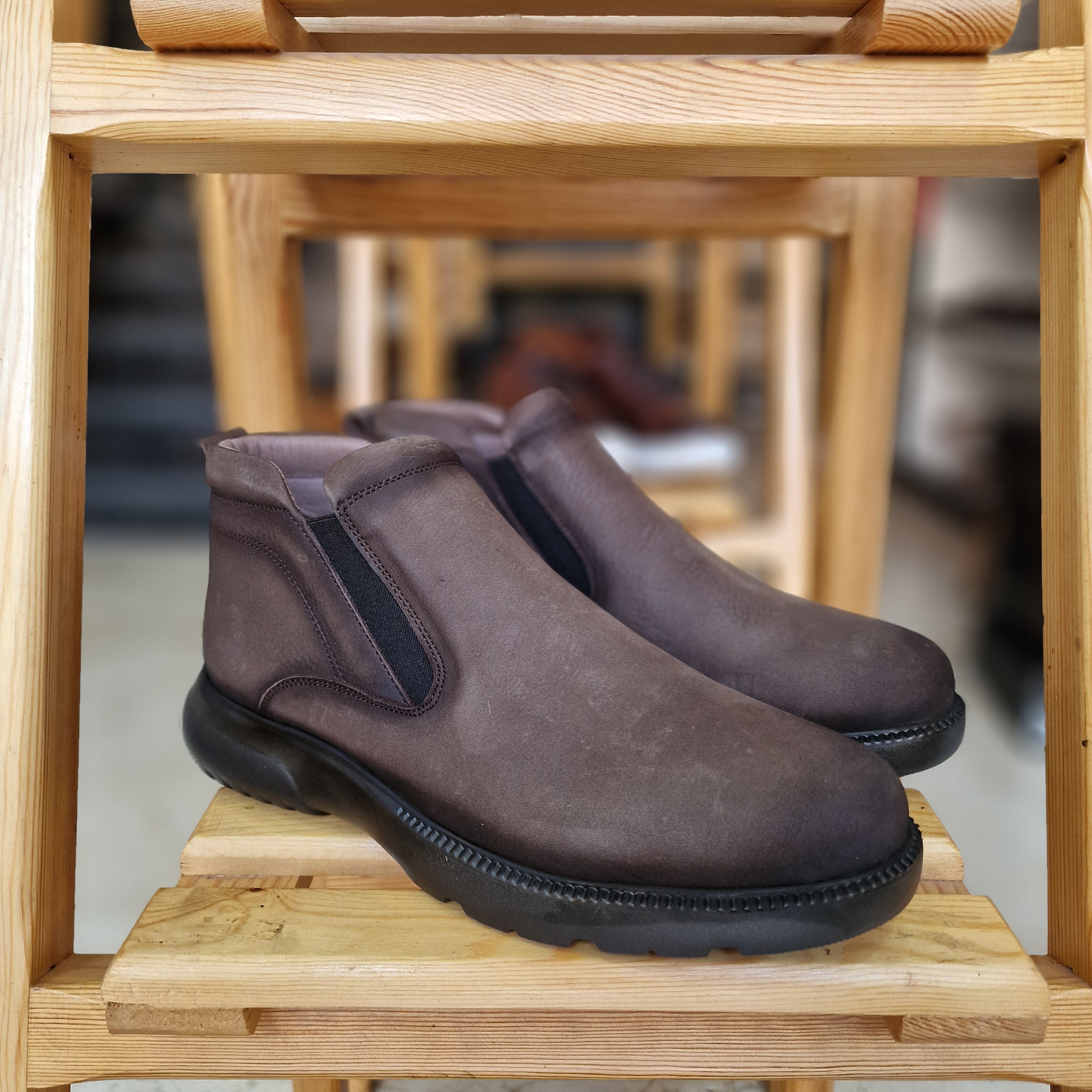 Bottine En Cuir 430 Marron Nubuck as
