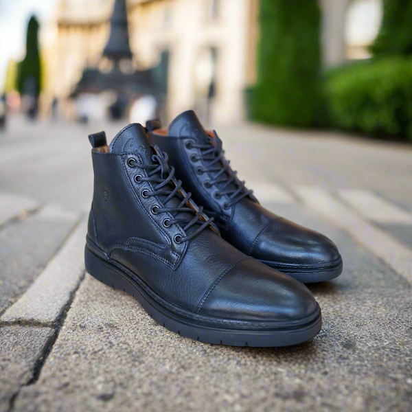 Bottine En Cuir 056 Noir Shopilo Shoes