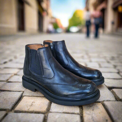 Bottine En Cuir 1704 Noir cfc