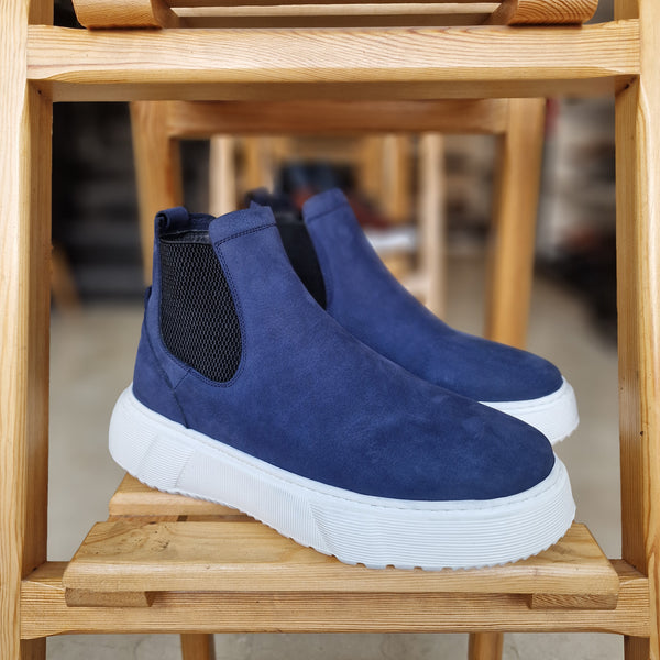 Bottine En Cuir Maestro 1000 Bleu Nubuck