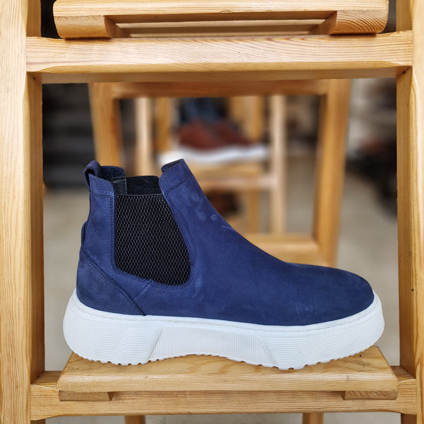 Bottine En Cuir Maestro 1000 Bleu Nubuck