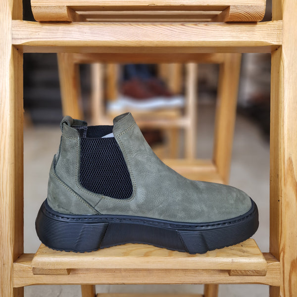 Bottine En Cuir Maestro 1000 Vert Nubuck