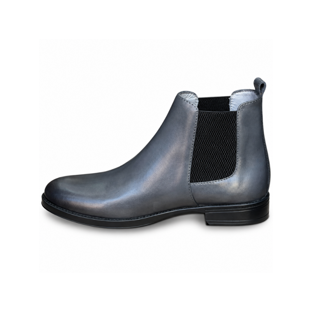 Bottine En Cuir 4060 gris - Shopilo Shoes