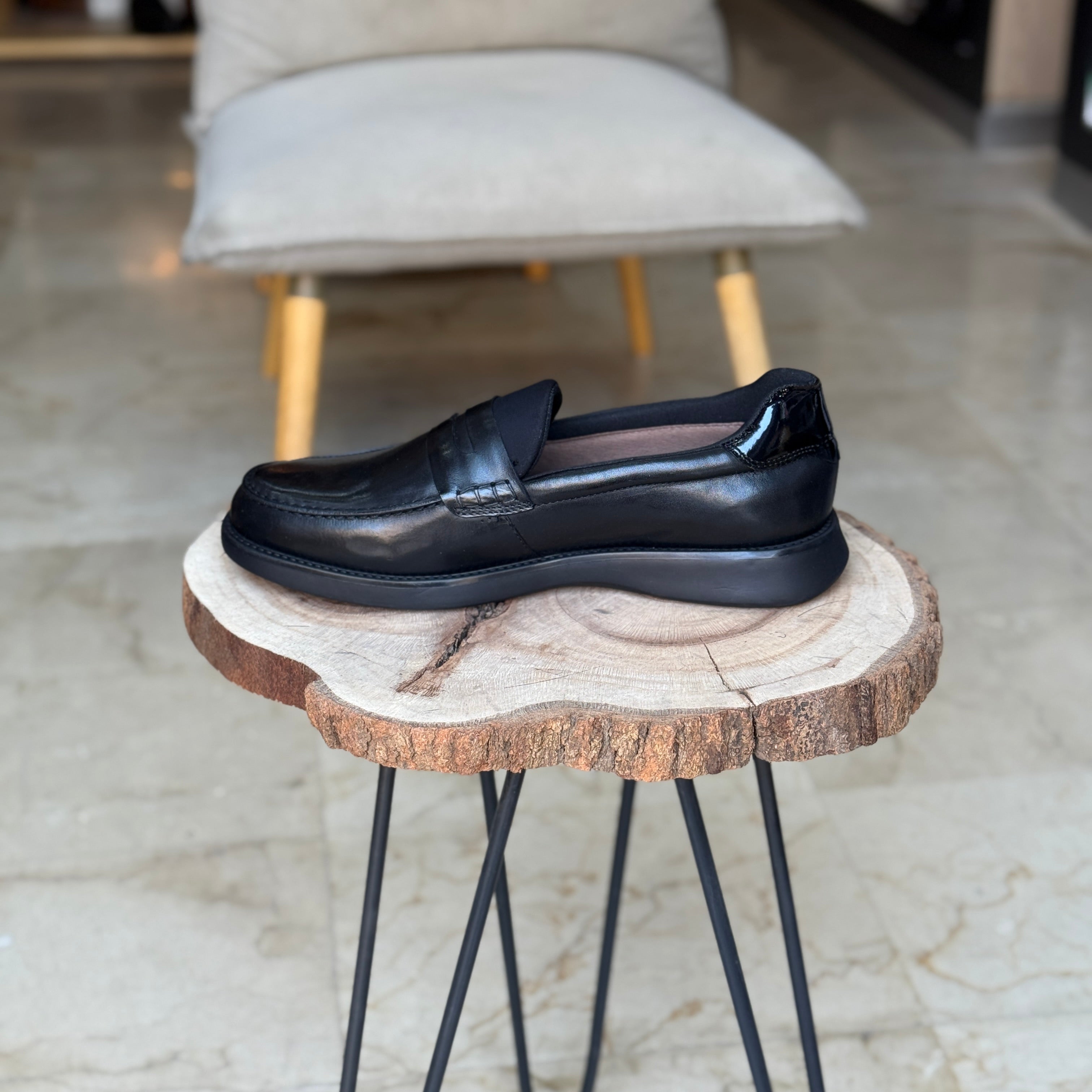 CHAUSSURES EN CUIR VÈRITABLES ELLEGANO 445 NOIR