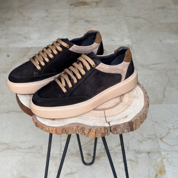 BASKET EN CUIR  L’ALLURE 709 MARRON