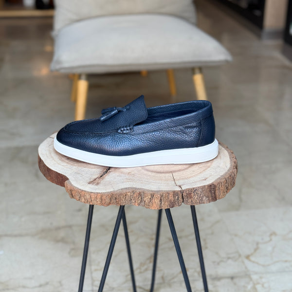 MOCASSIN EN CUIR LOAFER 706 BLEU