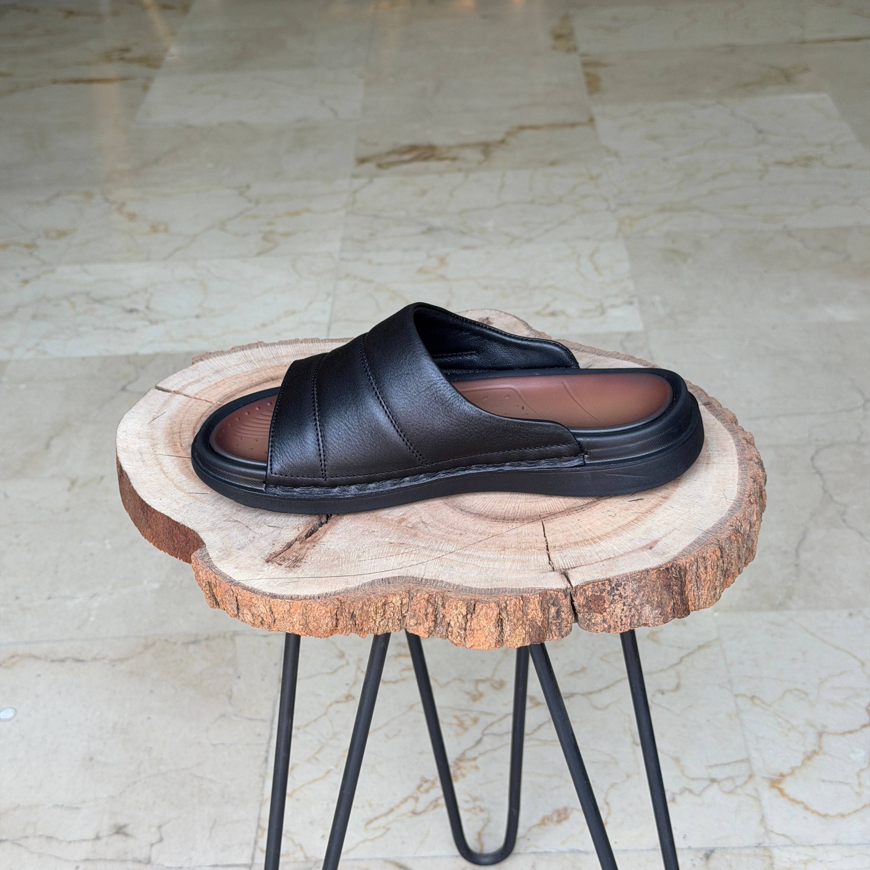 SANDALE EN CUIR Ergonomic Arch S40 NOIR