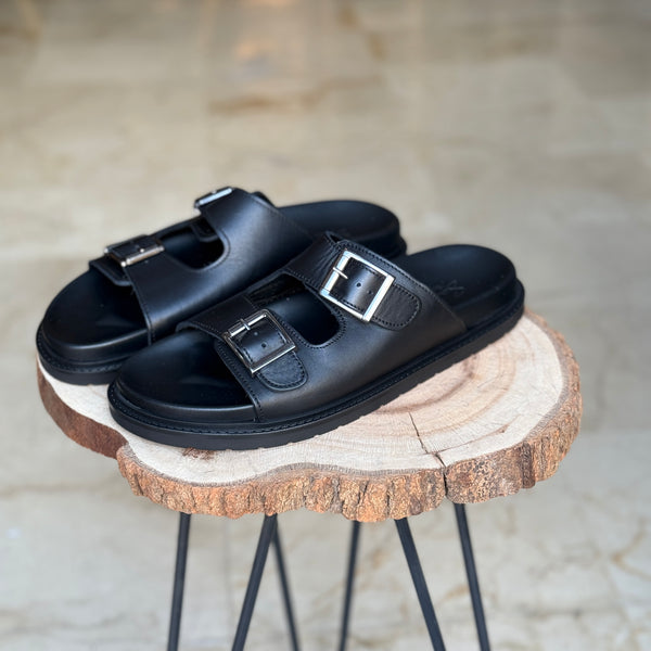 SANDALE EN CUIR CASTELO 204 NOIR
