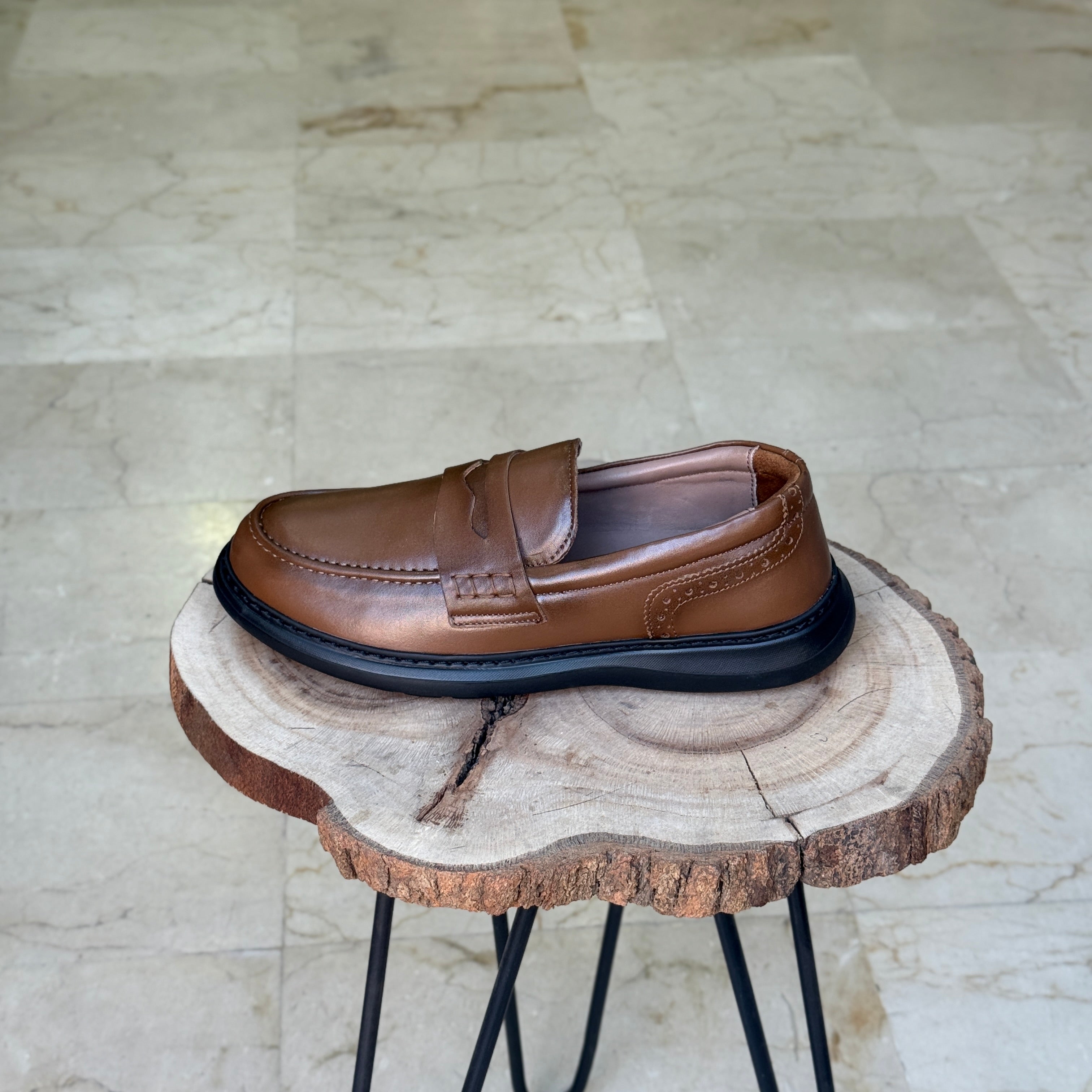 CHAUSSURE MEDICAL EN CUIR 126 TABAC
