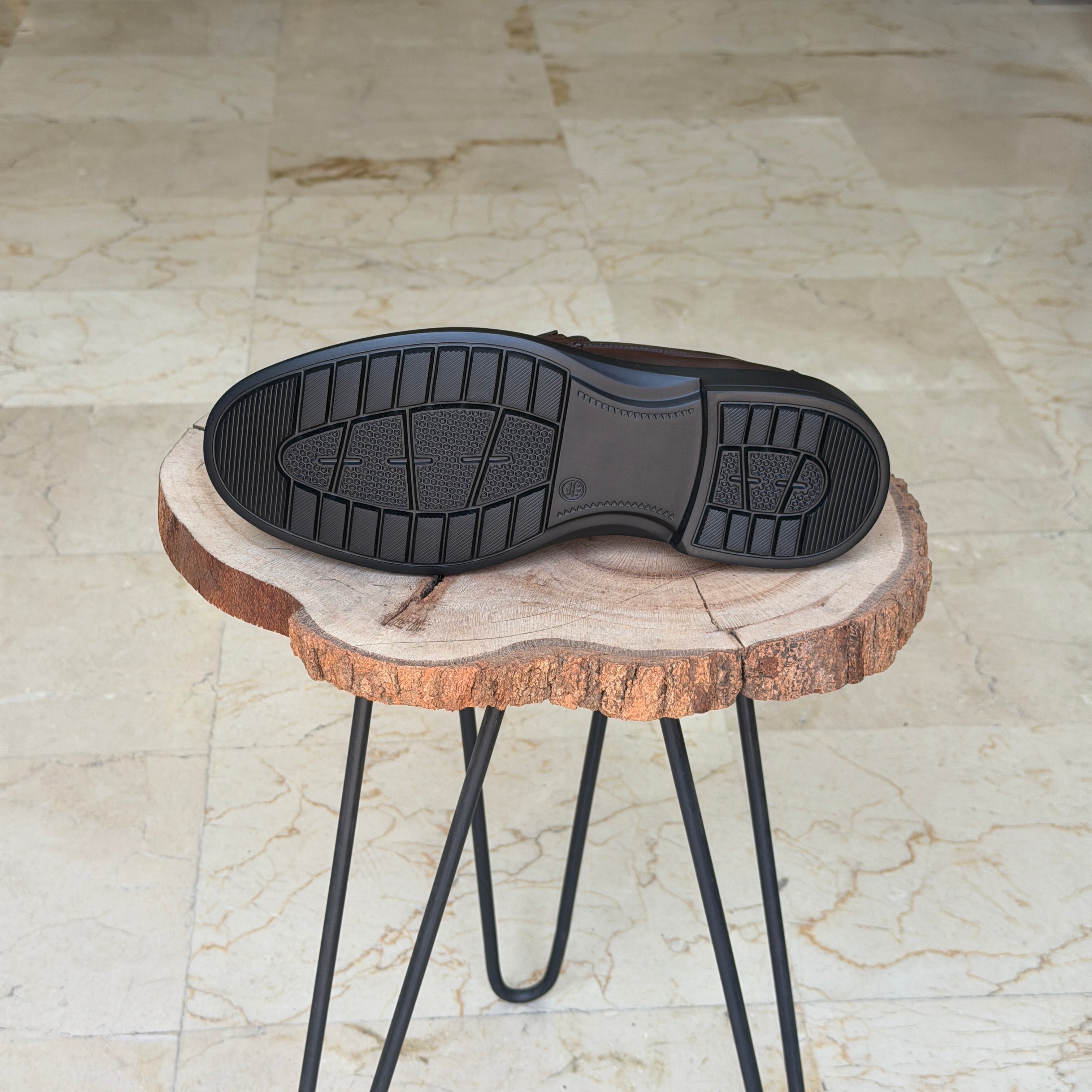 CHAUSSURES EN CUIR VÈRITABLES 017 Taba