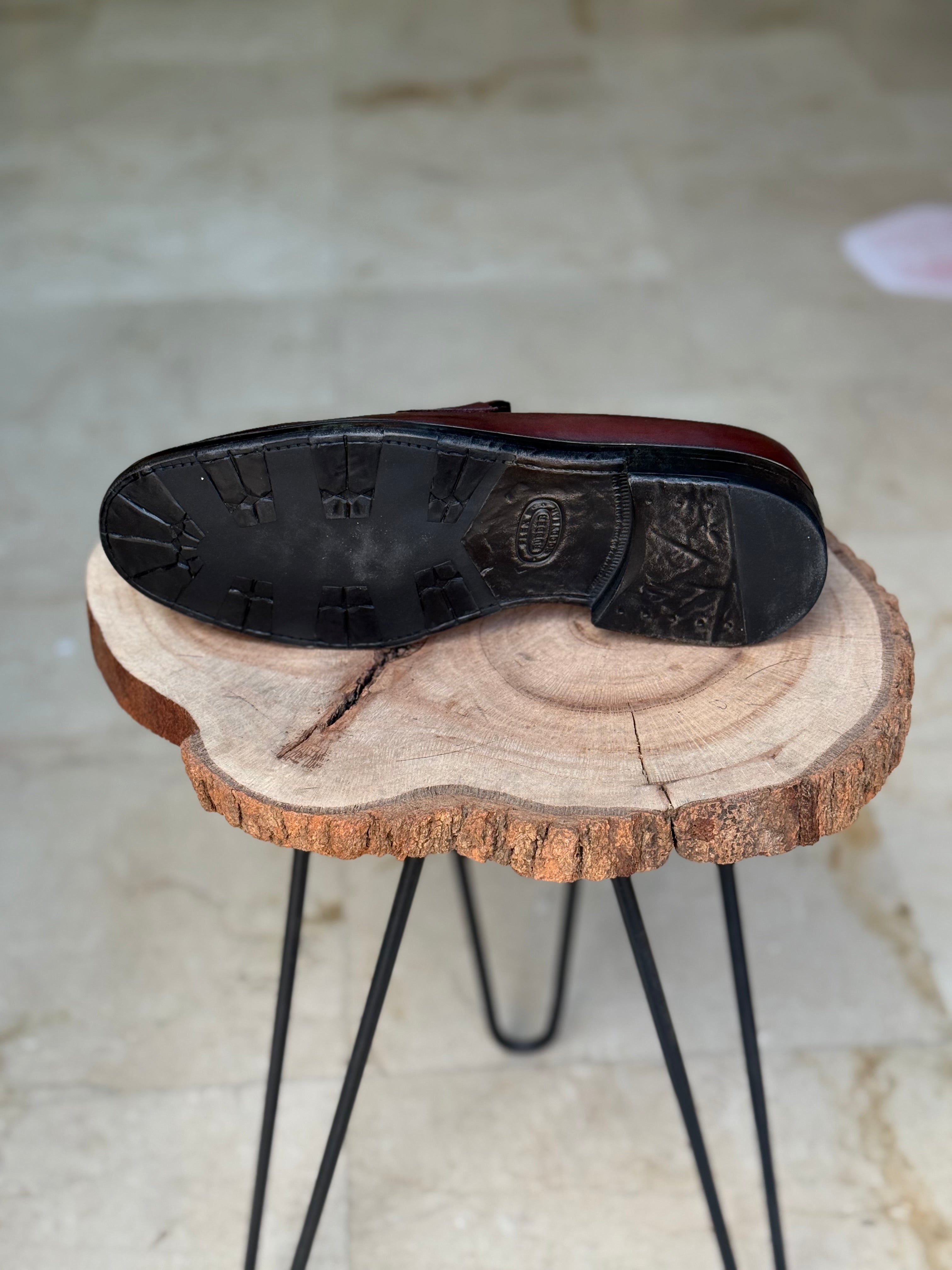 CHAUSSURES EN CUIR VÈRITABLES  REF: IT1060 MARRON FONCE - Shopilo Shoes