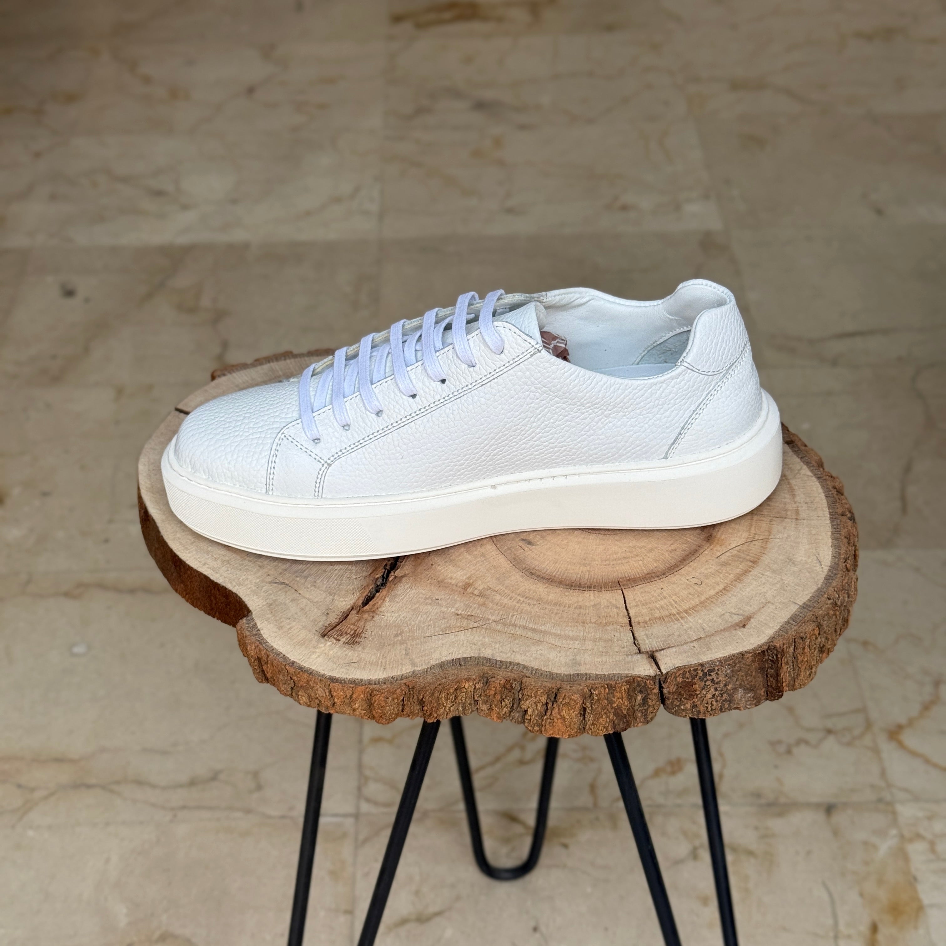 BASKET EN CUIR  L’ALLURE 708 BLANC