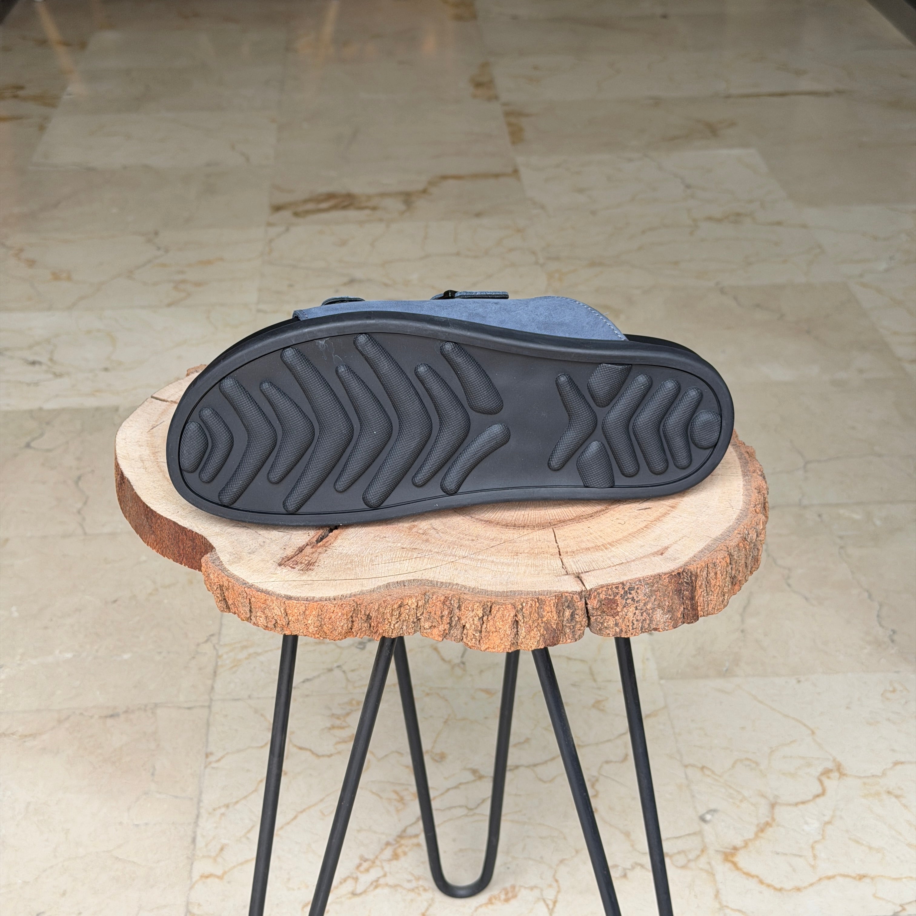 SANDALE EN CUIR Terra-Cuir 204 Bleu Nubuck