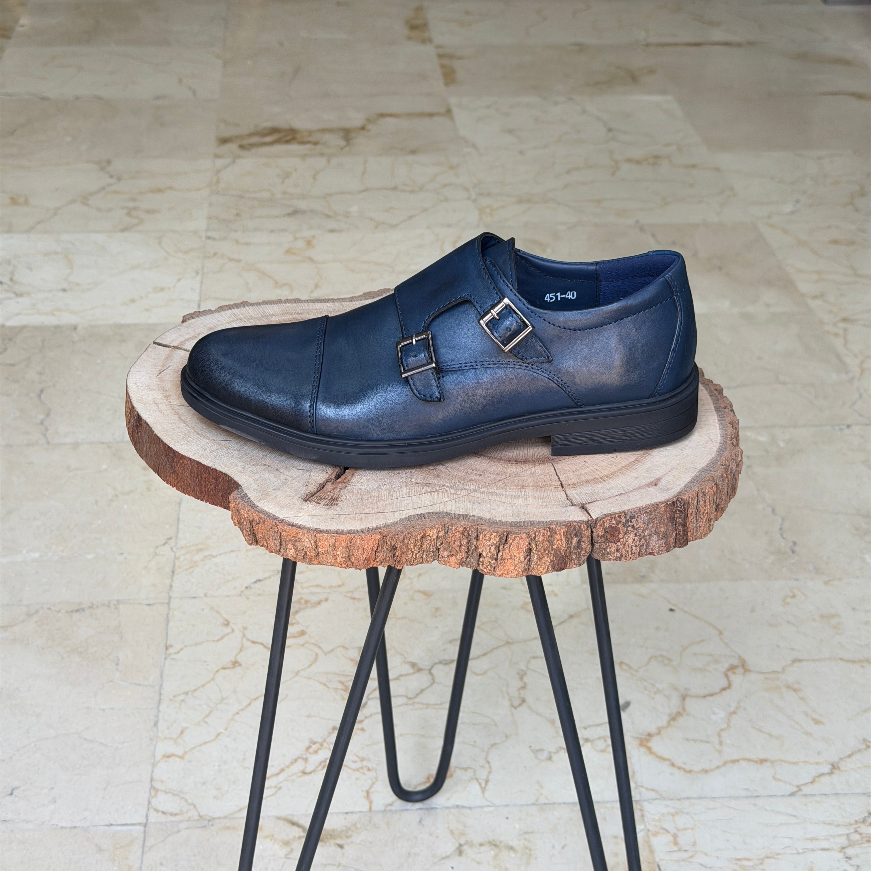 CHAUSSURES EN CUIR VÈRITABLES  DouxPas 0154 BLEU