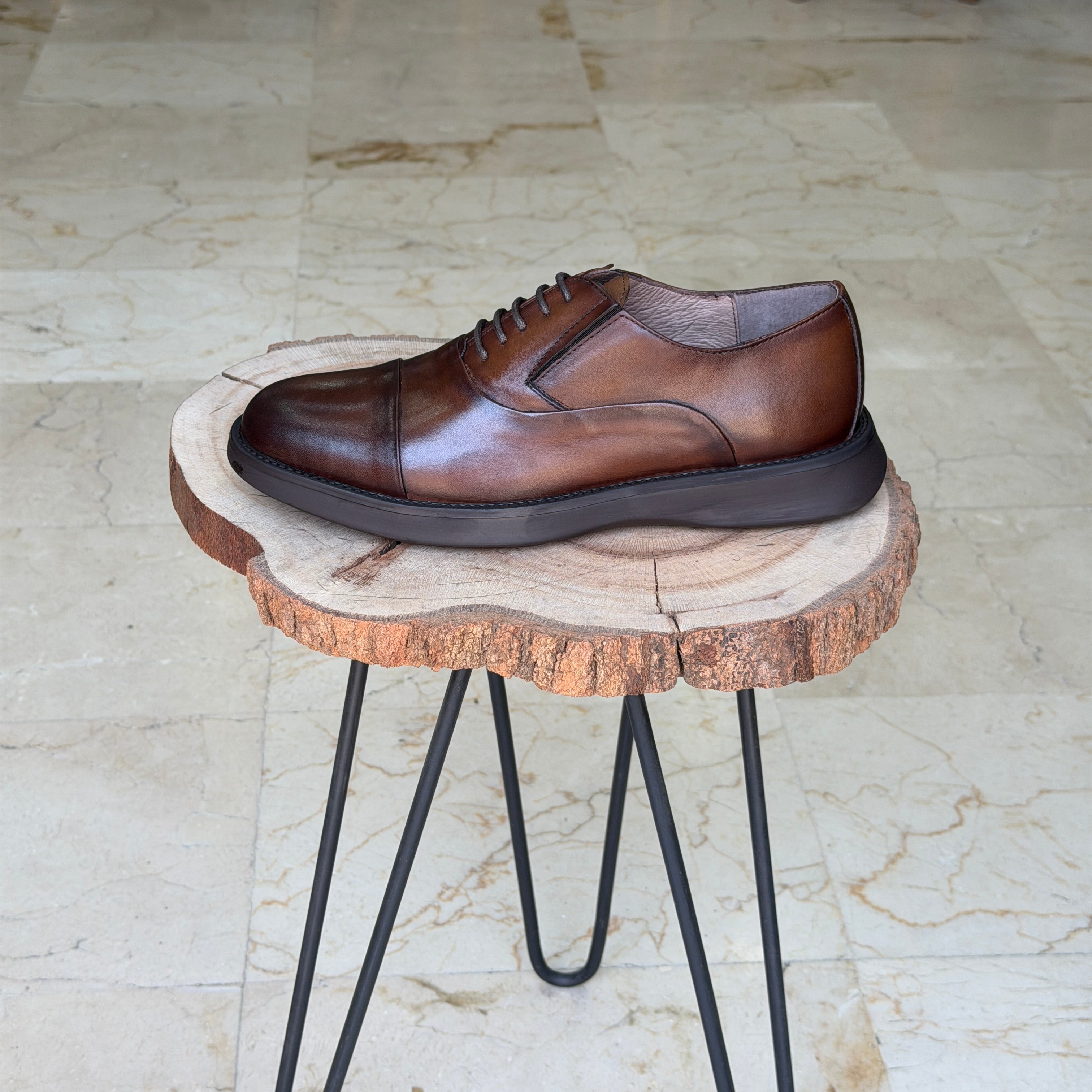 CHAUSSURES EN CUIR ELLEGANO 380 TABA
