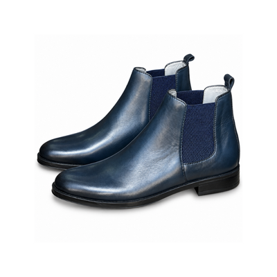 Bottine En Cuir 4060 bleu - Shopilo Shoes